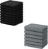 Homaxy 100% Cotton Dish Cloths, 8 Pack - 12 x 12 Inches, Waffle Weave Super Soft and Terry Kitchen Towels(15" x 25", 6 Pack, Dark Grey)