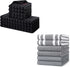 Homaxy Dishcloths Set, 12 x 12 and 13 x 28 Inches, Set of 8 Bulk Cotton Terry Kitchen Towels Set, Black and Premium Kitchen Towels(18”x 28”, 6 Pack), Grey
