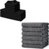 Homaxy Set of 8 Bulk Kitchen Towels Set, 12 x 12 Inches and 13 x 28 Inches, and Large Cotton Kitchen Hand Towels(18”x 28”, 6 Pack), Flat and Terry Dish Towels