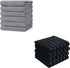Homaxy Kitchen Towels Set, 18 x 28 Inches and 13 x 28 inches, Set of 10 Bulk Cotton Kitchen Towels Set, Ultra Soft Absorbent Dish Towels for Washing Dishes, Grey & Black