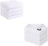 Homaxy 10-Pack Cotton Kitchen Towels Set, 12 x 12 Inches and 13 x 28 Inches, White, Ultra Soft Absorbent Dish Towels for Washing Dishes, Waffle Weave, Lint-Free, Machine Washable