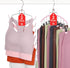 TOPIA HANGER 4 Pack Gym Clothes Organizer, 2 Pack Tank Top Hangers with 2 Pack Leggings Hangers Space Saving Hang 20 Sets Tank Top Bra with Leggings Shorts Pants for Closet Women Pink CT78P