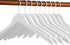 TOPIA HANGER Bride Hanger for Wedding Dress, Premium White Wooden Hangers, 360° Swivel White Hook, Smooth Finish, Extra Smoothly Cut Notches, 10 Pack-CT06W