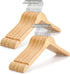 TOPIA HANGER Wooden Hangers 30 Pack, 0.28-inch Slim & Durable Clothes Hangers Space Saving, Natural Wood Hanger with 360°Swivel Hook and Non-Slip Shoulder Notches for Coat,Shirt, Camisole, Dress-CT51N