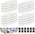 12 Pack Replacement Filters Compatible with Pawtners WF008A Pet Cat Dog Water Fountain (4L/135oz), Refill Filters with 12 Sponges