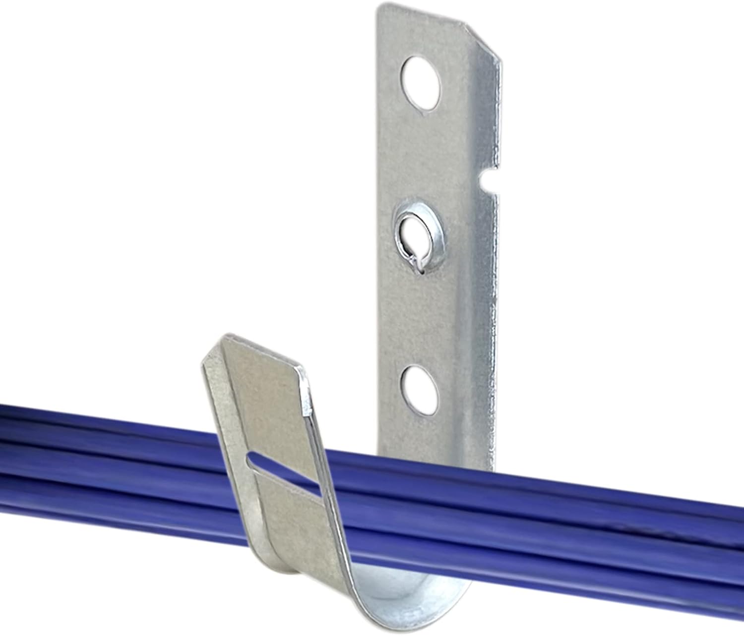 Xadnitu Cable Support J Hook, 3/4" Heavy Duty Metal Wire Cable Support J-Hook Hangers for Attaching Wall Mounting to Vertical Surfaces (25 Pack)