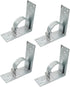 Xadnitu 4 Pieces Chain Link Fence Wood to Metal Posts Corner Adapter, Galvanized Steel Bracket for 2-1/2" (2-3/8" OD) Fences Rods Tubes