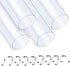 Xadnitu 4 Pieces 2-1/2" x 36" Clear Rigid Pipes, Plastic Round Tubes with Strap Clamps for Home, Garden, Woodworking, DIY Dust Collection System