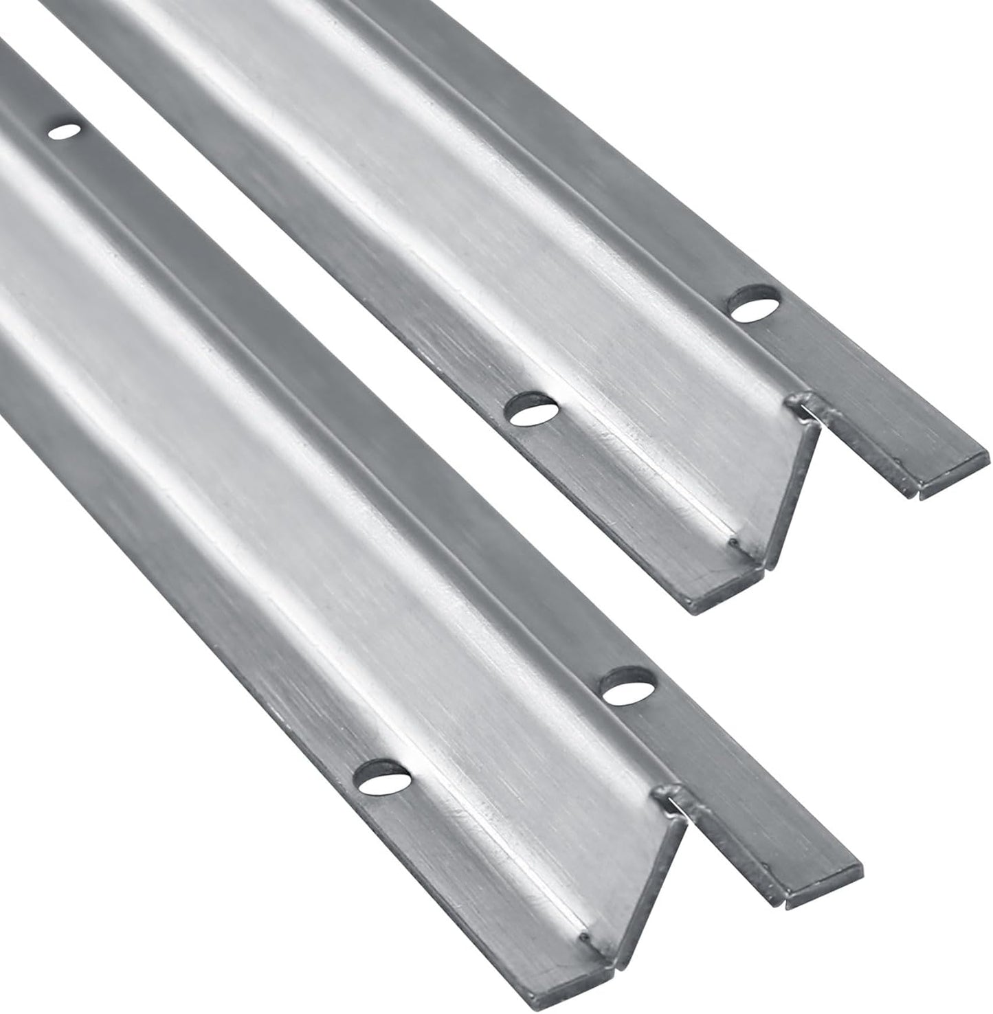 Xadnitu 96" in 2 Sections of 48" Sliding Glass Door Track with Pre-Drilled Holes and Screws, Heavy Duty V Bottom Track for Sliding Screen Doors