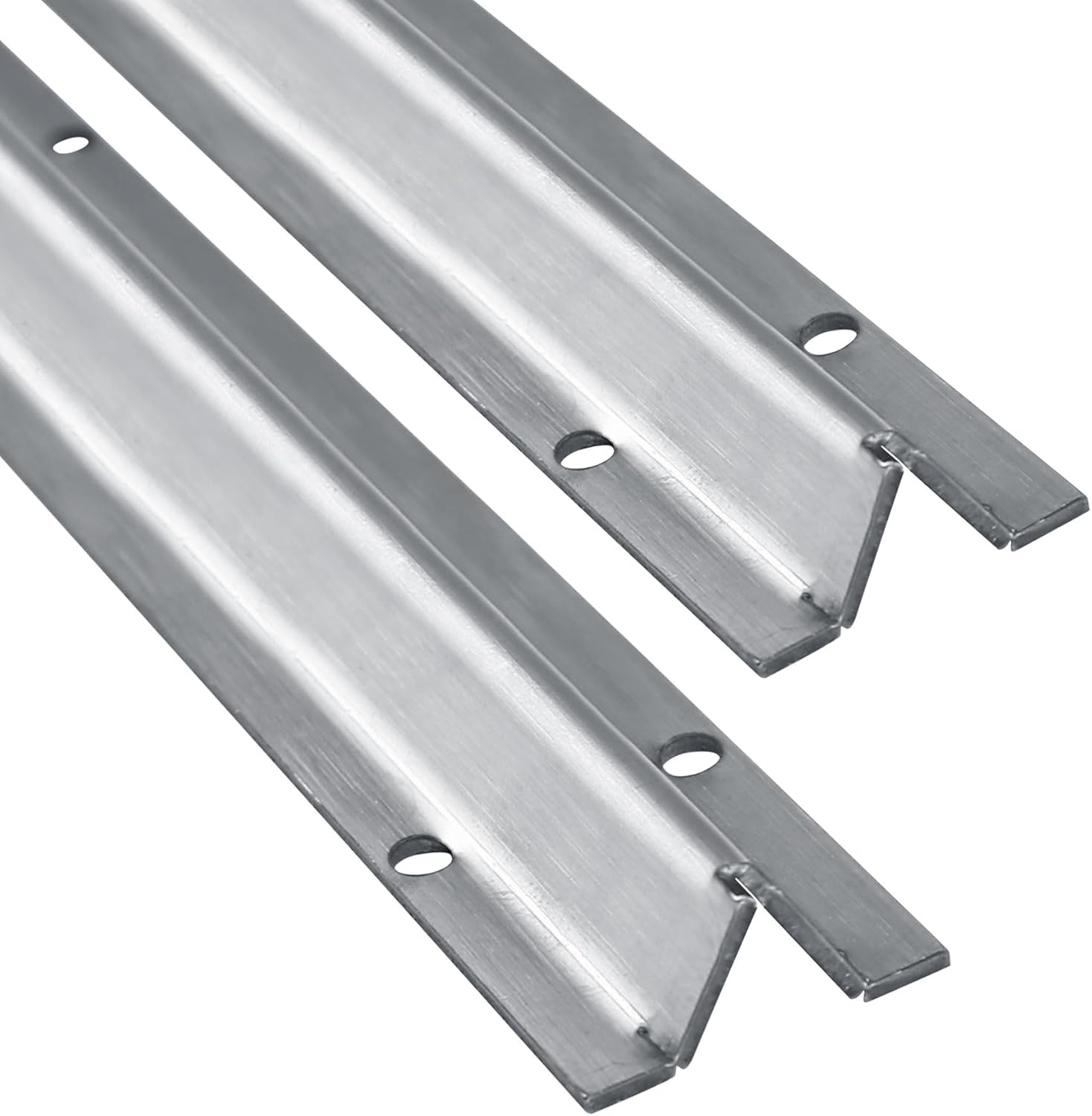 Xadnitu 96" in 2 Sections of 48" Sliding Glass Door Track with Pre-Drilled Holes and Screws, Heavy Duty V Bottom Track for Sliding Screen Doors