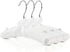 HANGERWORLD Pack of 3 Small Kids Satin Padded Hangers - 11.8inch Soft White Infant, Toddler and Baby Hangers for Nursery Closet