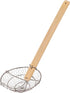 Kitchen Spider Strainer Stainless Steel 5-Inch Wire Basket with Heat-Resistant Bamboo Handle