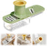 Garlic Press Rocker - Stainless Steel Garlic Crher, 2026 New Garlic Mincer and Chopper, Portable Garlic Grinder Cutter with Container, for Kitchen Smashing Garlic Vegetable (Green)