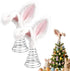 Easter Tree Topper Bunny Ears, Plh Metal Rabbit Ornament, Cute Bendable Spring Holiday Tree Decoration for Easter Home Party Supplies (2PCS)