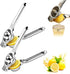 Lemon Squeezer, Stainless Steel Lemon Squeezer with Zester, Heavy Duty Squeezer Juicer for Lemon, Press Citr Juicer, Large Bowl Lime Squeezer for Home & Bar (2PCS)