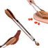 Walnut Wood Tongs for Cooking, Stainless Steel Anti-Slip Long Handle Wood Salad Tongs, Cooking Tong Tools for Serving Food Bbq Kitchen Hoehold (Long 12in)