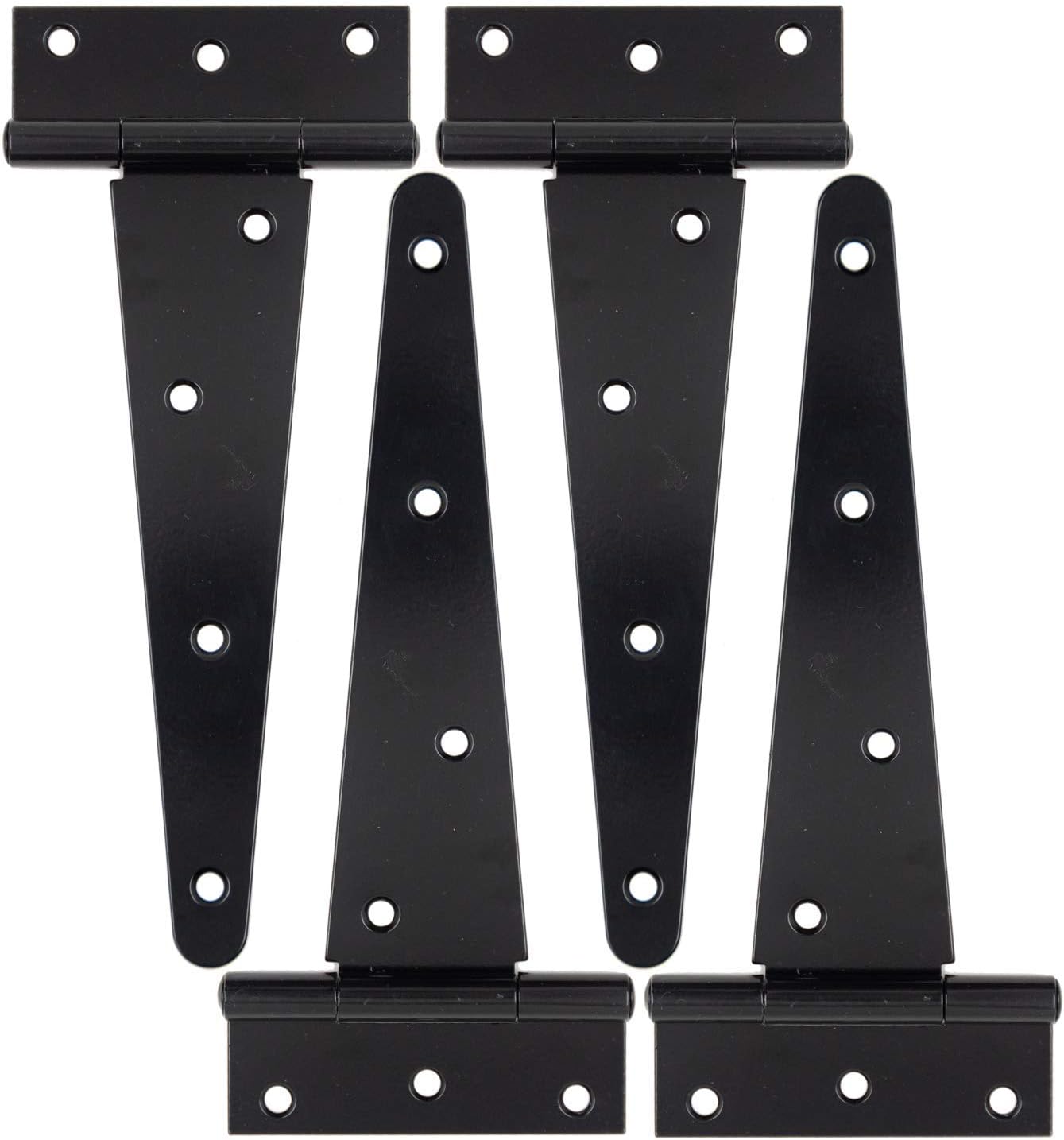 Heavy Duty T Hinge Tee Hinge T Strap Hinge Shed Hinge Gate Hinge Barn Hinge Fence Hinge Door Hinge Wrought Rtproof All Size Black (4 pcs, 8 inch