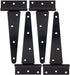 Heavy Duty T Hinge Tee Hinge T Strap Hinge Shed Hinge Gate Hinge Barn Hinge Fence Hinge Door Hinge Wrought Rtproof All Size Black (4 pcs, 8 inch