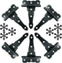 4 inch Strap Hinges - Heavy Duty, Rtproof, Classic Antique Shed Door Hinges (6, 4 inch)
