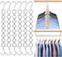 Space Saving Hangers for Clothes 6 Pack, Sturdy Metal Hangers Heavy Duty Magic Clothes Space Saver Hanger Organizer with 360° Swivel Hook, Closet Organizers and Storage Dorm Room Essentials Silver