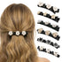 6 Pcs Sparkling Crystal Stone Braided Hair Clips, Duckbill Hair Clips for Women, Rhinestone Hair Accessories for Styling Sectioning (Style A)