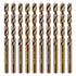 3/16" Cobalt Drill Bit(10Pcs), M35 HSS Metal Drill Bit Set forwood, Hard Metal, Stainless Steel, Cobalt Steel M35 Jobber Length Twist Drill Bits