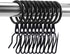 60 Pieces Metal Drapery Curtain Rings Curtain Hanging Rings and 60 Pieces Metal Curtain Drapery Pin Hooks for Window Curtain, Door Curtain and Shower Curtain (Black)