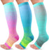 Open Toe Compression Socks for Women & Men 20-30mmHg Toeless Sock Knee High Support Stockings for Circulation Nurses Pregnant Travel