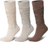 Merino Wool Slouch Socks for Women Soft Knee High Scrunch Warm Cozy Stacked Boot Socks 3 Pack