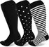 Pl Size Compression Socks Wide Calf Men&Women 20-30 mmhg Knee High Support Socks for Medical, Nurse, Diabetic