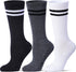 Pilates Grip Socks for Women,Striped Yoga Non Slip Chioned Long Socks for Barre, Dance, Workout 3 Pairs