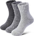 Merino Wool Socks for Women 3 Pairs - Thick Cozy Crew Thermal Boot Socks for Hiking,Cabin Work,Gift,Everyday