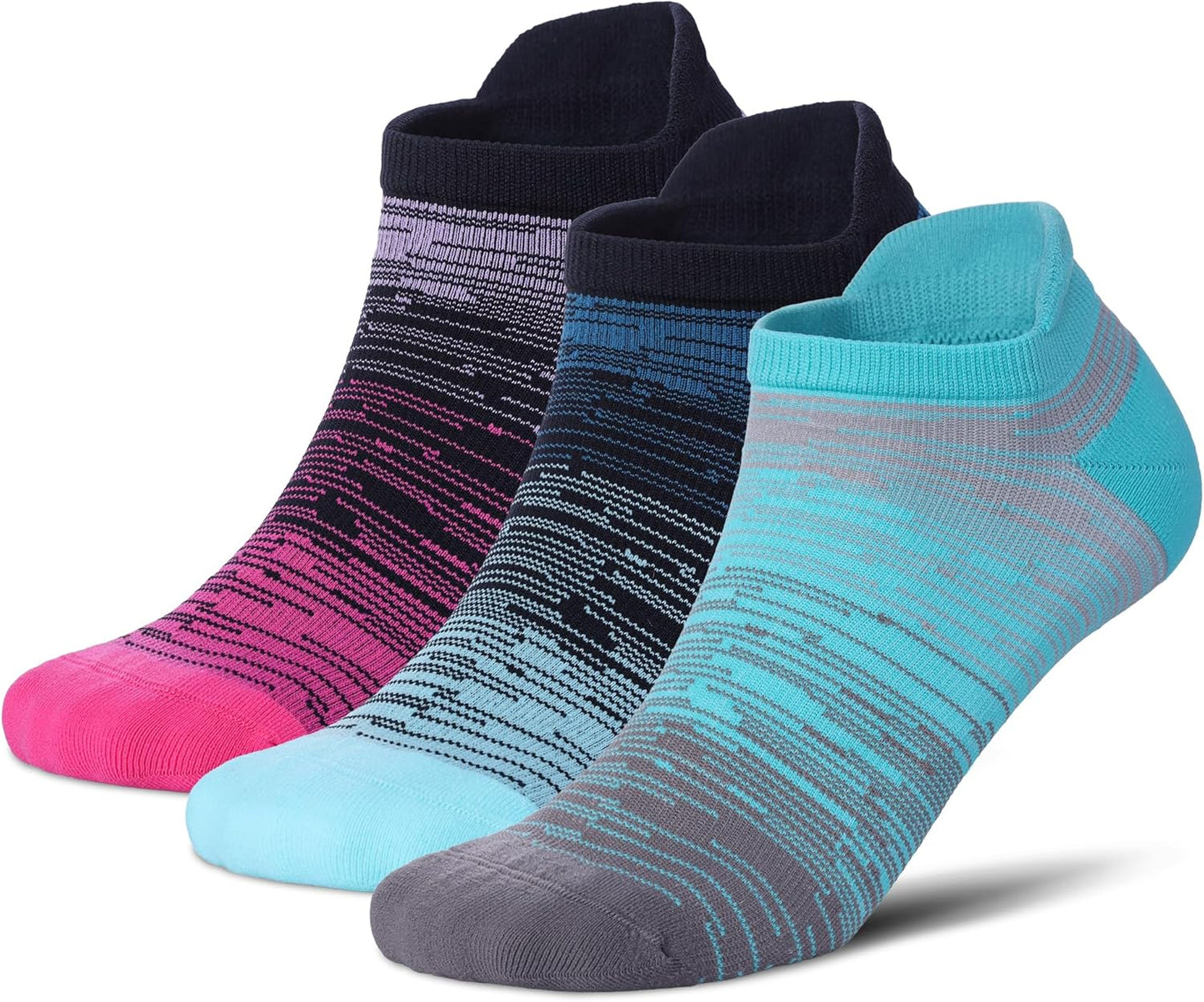 Ankle Compression Socks for Women Men Chioned Running Support Socks for Plantar Fasciitis Relief 3 Pairs