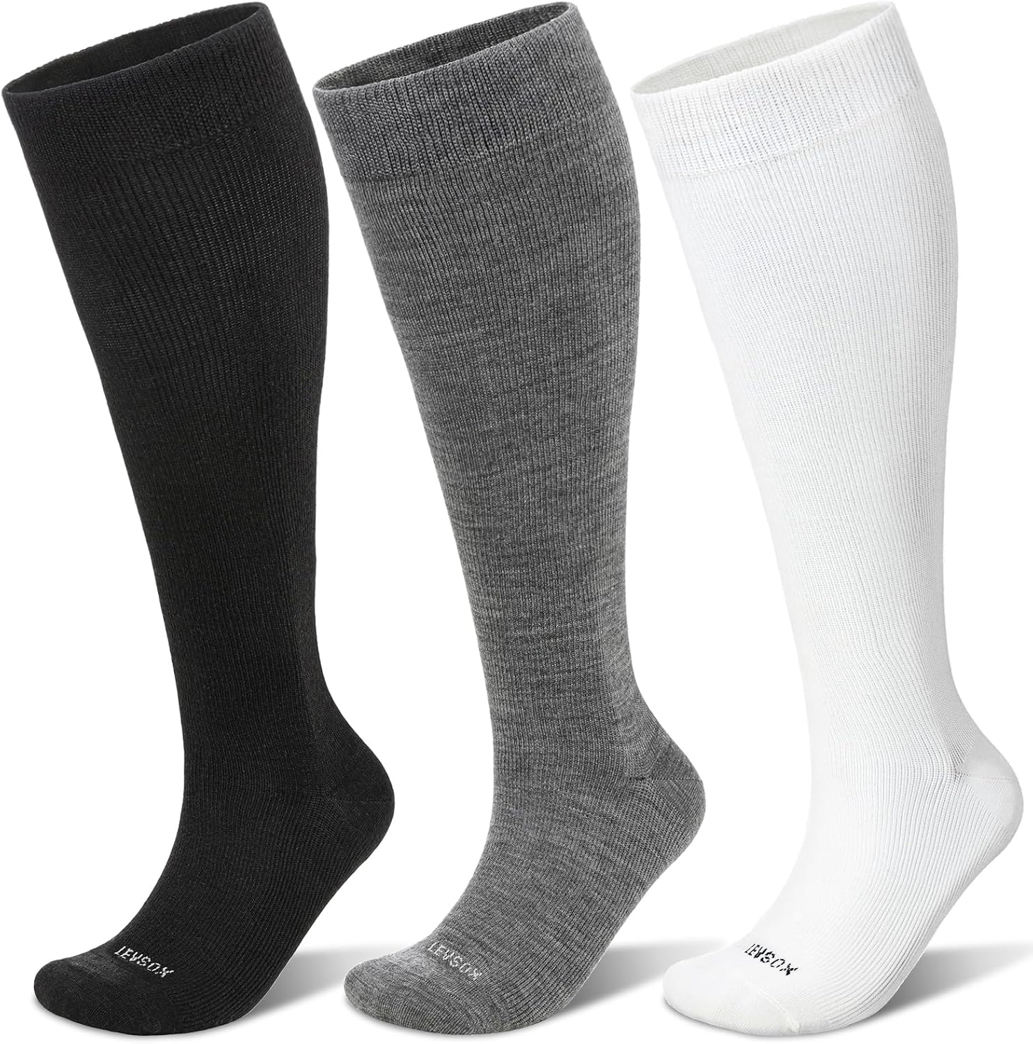 Merino Wool Compression Socks for Women & Men 20-30 mmHg Knee High Graduated Support Socks for Nurses Pregnancy Travel