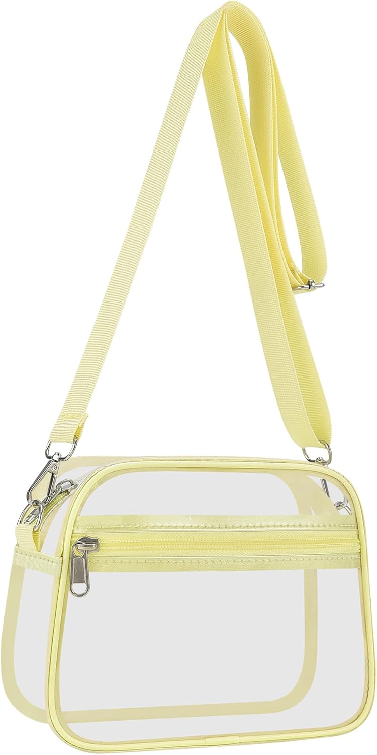 Clear Bag for Stadium Events Clear Sports Fan Handbags Purses with Adjtbale Strap for Concerts Festivals Game Day