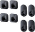 Self Adhesive Hooks - 8 Pack Heavy Duty Wall Hooks no Damage, Sticky Hook for Hanging Coat/Robe/Towel, Stick on Kitchen/Bathroom/Shower (Matte Black, Stainless Steel)