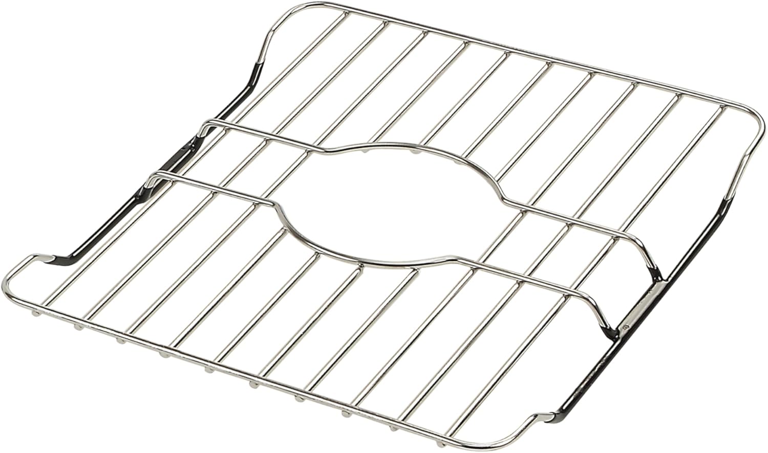 304 Stainless Steel Sink Protector Rack – Rt-Resistant Grid for Kitchen Sink Bottom, Scratch Prevention, Drainage Support – Fits Sinks 10.75" x 12.4", Center Drain Hole Required