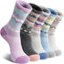 Womens Merino Wool Hiking Socks Thermal Warm Winter Crew Chion Work Boot Outdoor Socks 5 Pairs