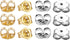 14K Gold 925 Sterling Silver Earring Backs Pierced Earring Backing Hypoallergenic Butterfly Ear Stud Backs for Studs (6 pcs 14K Gold, 6 pcs 925 Sterling Silver)