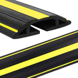 10 ft Floor Cable Cover Protector, Heavy Duty PVC Duct Easy to Unroll, Prevent Trip Hazard for Home Office or Outdoor Settings