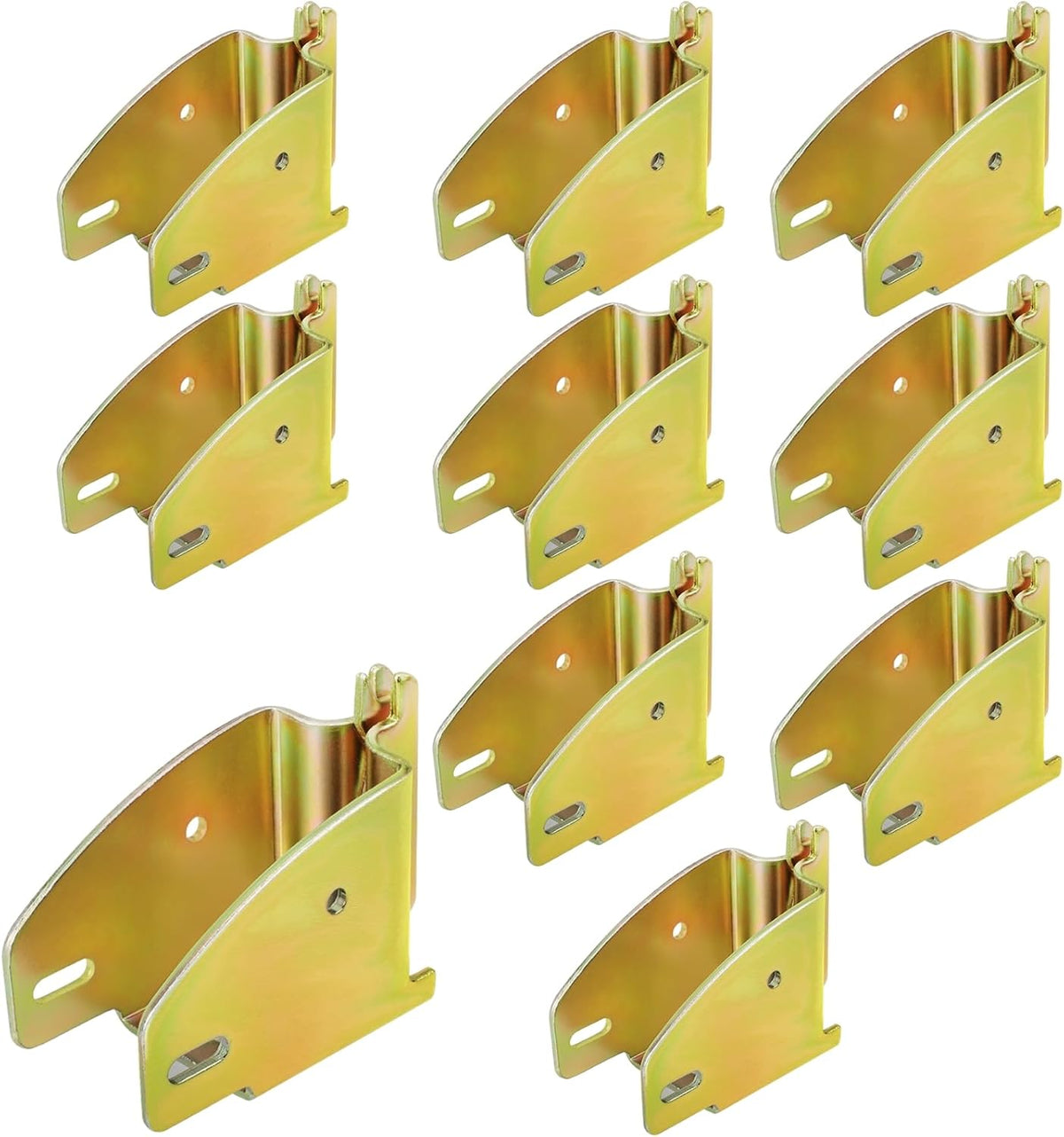 E-Track Wood Beam End Socket Accessories, Zinc-Coated Steel, Fit with 2x4 2x6, Add Removable Load Lock Bars to E-Track Cargo Area (10pcs)