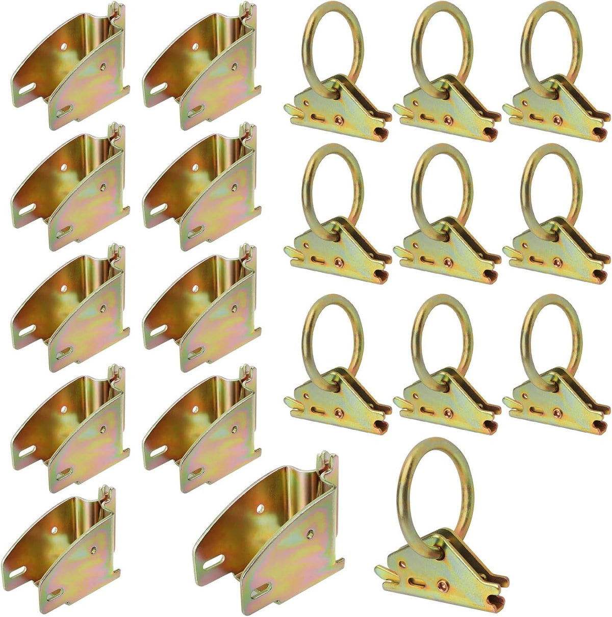 E-Track Wood Beam End Socket Accessories(10pcs) and E-Track O Ring Tie-Down Anchors(10pcs)
