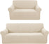Stretch Couch Cover Sofa Bundles loveseat (Beige)