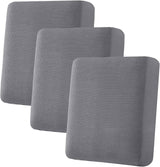 Super Stretch Individual Seat Chion Covers Sofa Covers Couch Chion Cover Slipcover Sets Thick Jacquard Textured Twill Fabric (3 Piece Sofa Chion Covers, Grey)