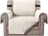 Chair Slipcover Reversible Chair Cover Water Resistant Couch Cover Washable Chair Cover Non-Slip Fabric Furniture Protector with Elastic Strap for Pets(Armchair, Ivory/Beige)