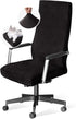Velvet Home Office Chair Covers Stretchable Computer Desk Chair Covers Mid - High Back Universal Executive Boss Gaming Seat Cover Removable Machine Washable, Black