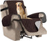 Reversible Quilted Recliner Covers Recliner Chair Cover Water Resistant Furniture Protector Washable Couch Cover with Elastic Straps for Kids, Pets (Recliner, Brown/Beige)