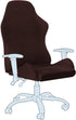 Gaming Chair Covers Slipcover Stretch Seat Chair Cover for Leather Computer Reclining Racing Ruffled Gamer Chair Protector Without Chair 2 piece，Brown