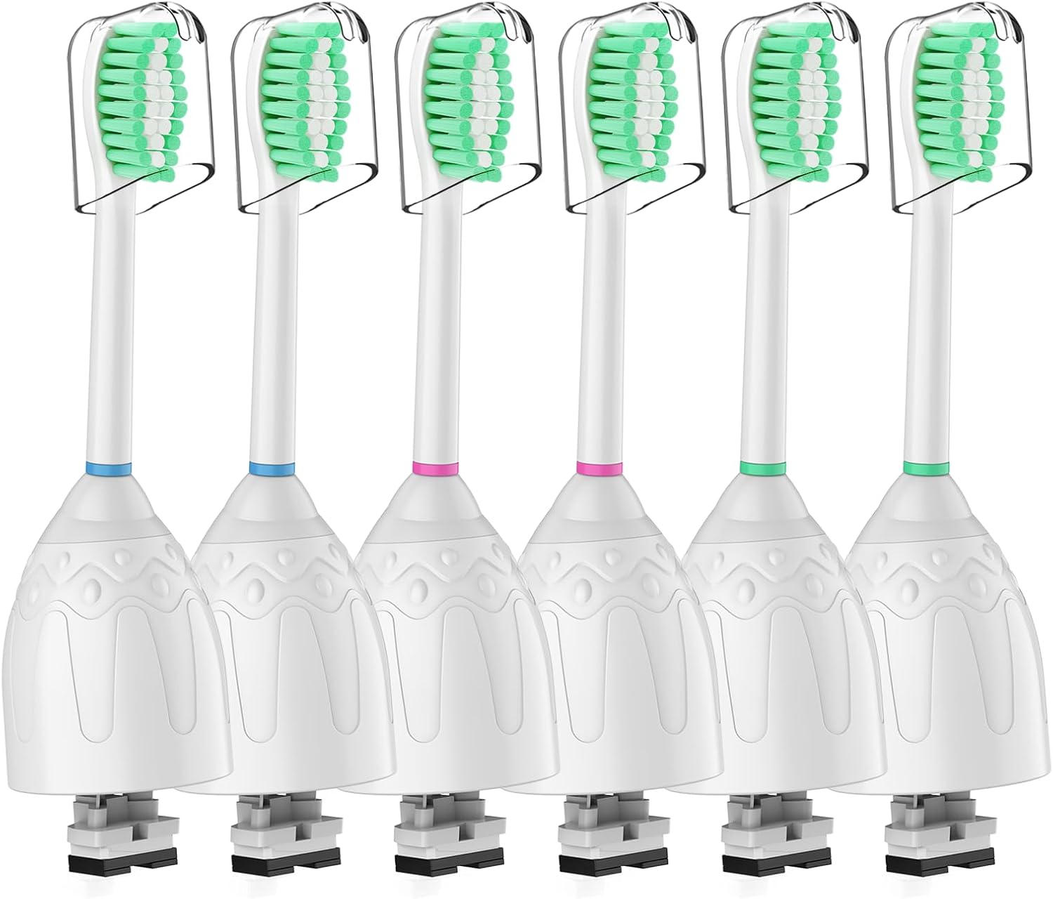 Toothbrh Heads for Philips Sonicare Replacement Brh Heads Medium Soft Dupont Bristles Electric Toothbrh Replacement Heads Fit E-Series Essence Xtreme Elite Advance and CleanCare, 6 Pack