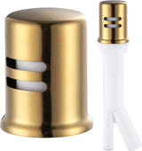 Dishwasher Air Gap Cover, Dishwasher Air Gap Cap for Kitchen Sink, Solid Brass Dishwasher Overflow Vent Cap Replacement Kit, Brushed Gold